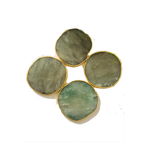Posavasos de Aventurina Verde de Alta Calidad en Oferta, Posavasos Redondos de Piedra de Cristal para Bebidas, con Soporte para Café, para el Hogar - Product Image 3