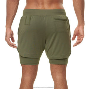 กางเกงขาสั้นออกกำลังกายสีเขียวกางเกงวิ่งออกกำลังกายสีเขียว5XL ขนาดใหญ่พิเศษสำหรับฤดูร้อน - Product Image 3