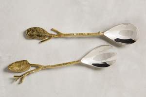 Cuchara de metal de mango largo para restaurante, cuchara redonda para ensalada, cuchara para sopa, utensilios de mesa, cucharas para buffet de ensaladas, ¡la más vendida! - Product Image 4