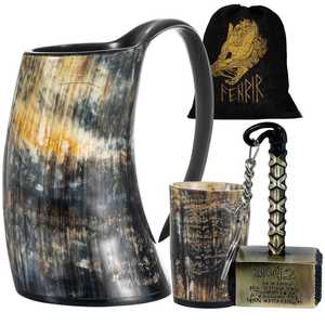 Tazas de cuerno ideales para eventos al aire libre, campamentos, fiestas y celebraciones rústicas organizadas por amantes de la historia en todo el mundo. - Product Image 4