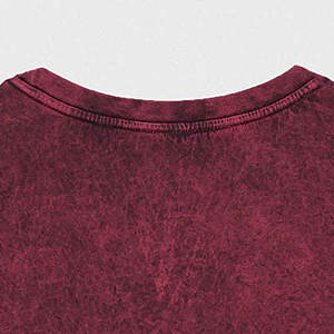 T-shirt respirant de haute qualité pour homme, délavé à l'acide, style streetwear, avec logo personnalisé, coupe ajustée, col rond, service OEM - Product Image 5