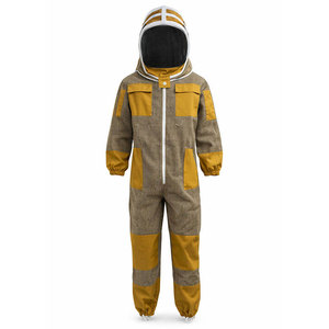 Traje de Apicultor Modelo SL-BKS-104 de Alta Calidad, Color Personalizable, con Velo Protector, Diseño a Cuadros Amarillo y Marrón, Cobertura Total del Cuerpo - Product Image 1