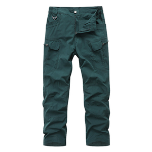 Pantalones Cargo Casuales para Hombre al por Mayor OEM, con Múltiples Bolsillos, de Pana y Poliéster, para Trabajo, con Cintura Elástica, de Secado Rápido y Transpirables - Product Image 3