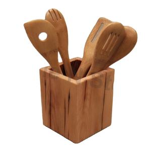 Porte-couverts en bois Cube Kitchen Tool Holder With Tools - Product Image 1