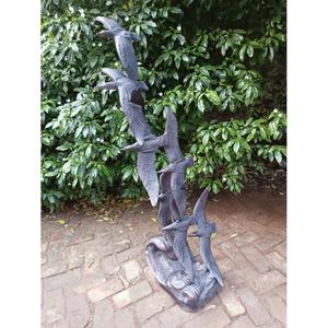 Sculpture de paire d'oiseaux en vol pour décoration extérieure, présentation au sol, fournitures de jardin - Product Image 1