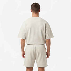 Conjuntos de Camisas Casuales Extra Grandes de Algodón y Poliéster, Conjunto de Pantalones Cortos de Verano para Hombre de Alta Calidad, Conjunto de 2 Piezas con Estampado Personalizado - Product Image 2