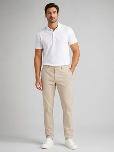 Pantalones Chino Beige para Hombre, Corte Recto, Cintura Media, Bolsillos Laterales, Lona Ligera, Secado Rápido, Transpirables, Estilo Casual de Verano, Económicos - Product Image 4