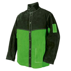 Veste de soudeur en cuir de haute qualité, résistante aux flammes et aux chocs, vêtements de travail professionnels en cuir de vachette. - Product Image 5