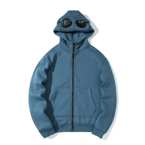 Custom logo Eyeglasses Cardigan Zipper <b>Padded</b> Hooded Sweatshirt <b>Hip</b> Hop Man Pullover Hoodie - Product Image 6