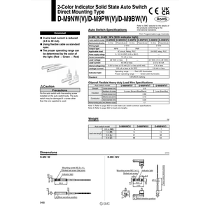 SMC Pneumatics Auto Switch D-M9NWM - Product Image 2