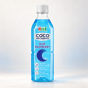 Vinut Coco Recharge Frambuesa Azul 500ml Botella PET Agua de Coco Natural Bebida Deportiva con Electrolitos Fábrica de Marca Privada - Product Image 1