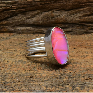 Australian Triplet <b>Opal</b> <b>Ring</b> 925 Sterling Silver Handmade Fire <b>Opal</b> Jewelry Gift for Her - Product Image 2
