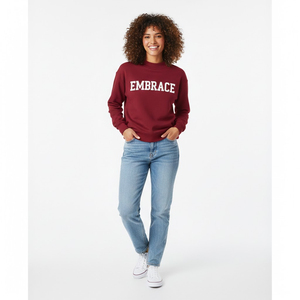 Comprar Suéter Oversize de Algodón 100% para Mujer, Cuello Alto, Estampado Frontal, Forro Polar Suave y Cálido, Holgado y Cómodo para Uso Diario - Product Image 6