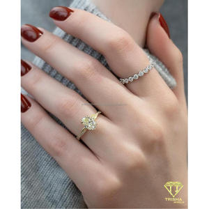 Oval Cut Moissanite Engagement <b>Ring</b> 925 Sterling <b>Silver</b> Gold Plated <b>Solitaire</b> Bridal Wedding Jewelry For Women Elegant Gift - Product Image 5