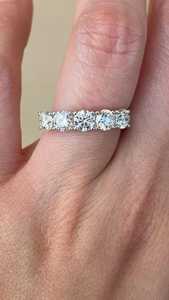 Authentic Round Cut Diamond Eternity Band Ring Lab Grown With 14K Solid Gold Wedding Engagement <b>Party</b> Gift For Partner - Product Image 1