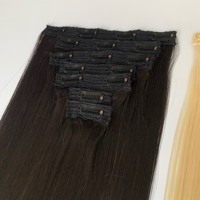 Extensions de cheveux humains vierges vietnamiens Remy 12A de qualité supérieure, lisses, à clipser, application facile à domicile, longue durée, meilleur prix de gros