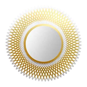 Espejo de pared de baño con forma de hoja de acabado de nogal hecho a mano de lujo para el hogar moderno personalizado Sunburst marco de madera decorativo Pared de hierro - Product Image 4