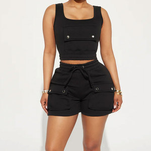 Shorts en jean vintage d'été pour femmes avec poches amples personnalisées, confortables, taille mi-haute, séchage rapide - Product Image 1