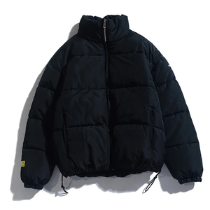 Private Label Mens Bubble Puffer <b>Jacket</b> Canvas Fabric <b>Long</b> Sleeve Stand Collar Winter <b>Jacket</b> Custom Logo Wholesale Coat - Product Image 2