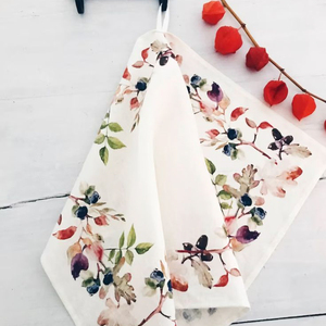 Serviettes de cuisine en coton imprimé d'art 100% tissu naturel léger absorbant serviette de table réutilisable pour tous les jours - Product Image 4