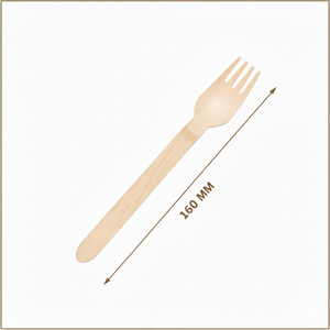 Tenedores de Madera Ecológicos de Textura Fina, 160 mm, Madera de Abedul de Grado Alimenticio para Restaurantes, Eventos y Uso Doméstico - Product Image 2