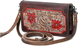 Nuevo bolso de hombro de cuero con herramientas de estilo occidental Venta caliente Bolso elegante de cuero con herramientas hecho a mano para mujer - Product Image 5