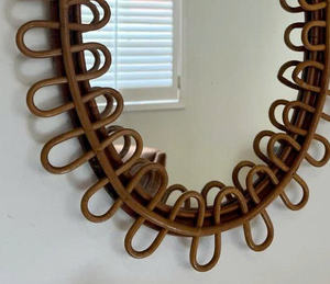 แผ่นรองจานหวายรูปวงรี ดีไซน์น่ารัก เป็นมิตรกับสิ่งแวดล้อม เส้นผ่านศูนย์กลาง 300 มม. หนา 10 มม. ของตกแต่งผนัง - Product Image 3