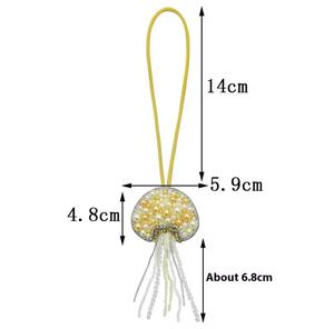 Llaveros de diamantes de imitación vintage hechos a mano, color rosa medusa, con letras del alfabeto multicolor y dije de pulsera con inicial. - Product Image 6