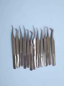 Vired Impex High Quality Precision Serrated Tip Stainless Steel Curved Tweezers Custom Logo for 3D Volume Eyelash Extensions - Product Image 6