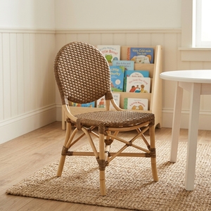 New Modern Minimalist Bistro Dining Chair Natural Brown Rattan Side Chair French Cafe Restaurant Seating Patio Outdoor Furniture - Product Image 4