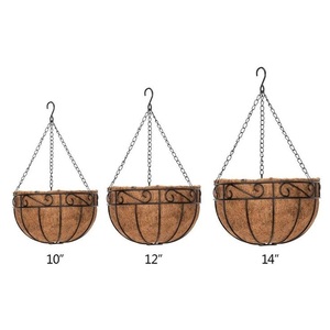 Luxury Black Powder Coated Stainless Steel Hanging Flower <b>Pot</b> with Chain Minimalist Design for Indoor Outdoor Plant Display - Product Image 5