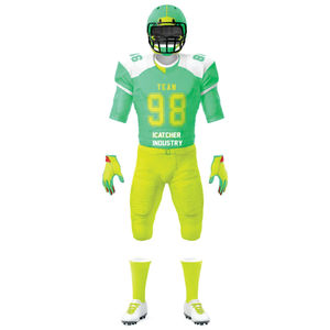 Customizable American Football Mesh Jersey and <b>Padded</b> <b>Pants</b> Set for Men & Youth-Player Name Pattern - Product Image 1