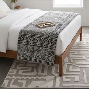Tapis de couloir rectangulaire moderne à poils ras, tufté géométrique, beige, en provenance directe d'usine - Offre Spéciale - Product Image 5