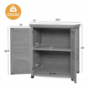 Panca da Esterno per Giardinaggio con Armadietto Contenitore e Piano in Metallo - Product Image 6