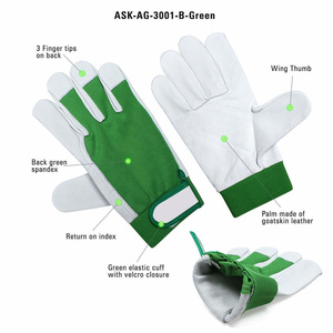 Gants mécaniques en cuir de chèvre, robustes, doux et confortables, résistants à l'abrasion, pour activités de plein air et usage domestique - Product Image 6