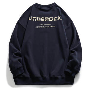 Sudaderas de Forro Polar con Cuello Redondo para Hombre, Logotipo Estampado, Personalizadas, Ecológicas, de Spandex/Poliéster 340g, Teñidas en Prenda, Forradas - Product Image 2