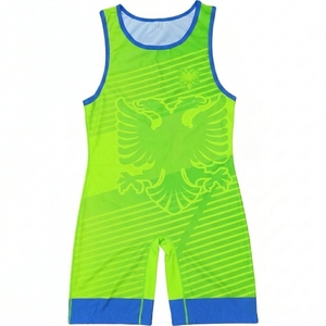 Uniforme de artes marciales personalizado de poliéster elástico en 4 direcciones para hombre, traje de lucha libre, singlet de lucha libre para adultos, ropa de artes marciales. - Product Image 2