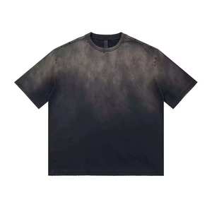 เสื้อยืดโออีเอ็ม 100% ผ้าฝ้ายเนื้อหนัก ซักย้อมสีเอซิด สำหรับผู้ชาย ยูนิเซ็กซ์ สกรีนโลโก้ตามสั่ง พิมพ์ลายดีทีจี เสื้อผ้าสตรีทแวร์ เสื้อยืดซักย้อมสีเอซิดสำหรับผู้ชาย - Product Image 2