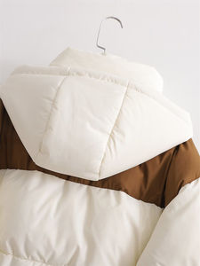 Veste matelassée unie en tricot de haute qualité pour femme avec fermeture éclair, imperméable, pour l'hiver, grande taille, prix de gros - Product Image 3