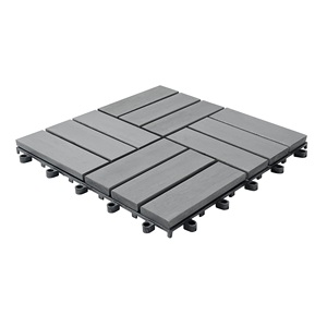 Carrelage de sol extérieur en bois d'acacia antidérapant 300x300mm, garantie 5 ans, nouveau produit phare GWV-6012G, texture bois classique moderne - Product Image 3