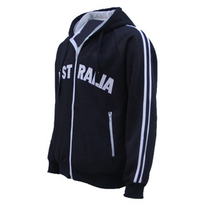 <b>Men</b>’s Premium Fleece Zip-Up Hoodie <b>Jacket</b> Custom Logo Australia Style Contrast Lining Hooded Sweatshirt Winter Casual Streetwear - Product Image 3