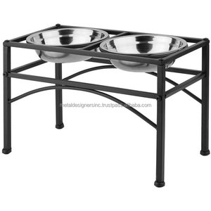 ชามอาหารสัตว์เลี้ยงสุนัขและแมวแบบยกสูงพับได้,ชามสเตนเลสสองชั้นสามารถซักได้เหมาะสำหรับน้ำอาหาร - Product Image 2
