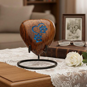Luxury Wooden Cremation Urn with Velvet Interior Solid Pine Wooden Ashes Urn by AYAANS - Product Image 2