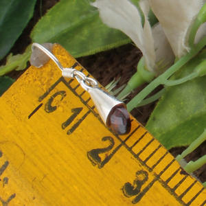 ต่างหูห้อยประดับพลอยโกเมนสีแดงธรรมชาติทรงหยดน้ำ เงินแท้ 925 ต่างหูพลอยโกเมนทรงลูกแพร์สำหรับผู้หญิง เครื่องประดับคุณภาพสูง - Product Image 4