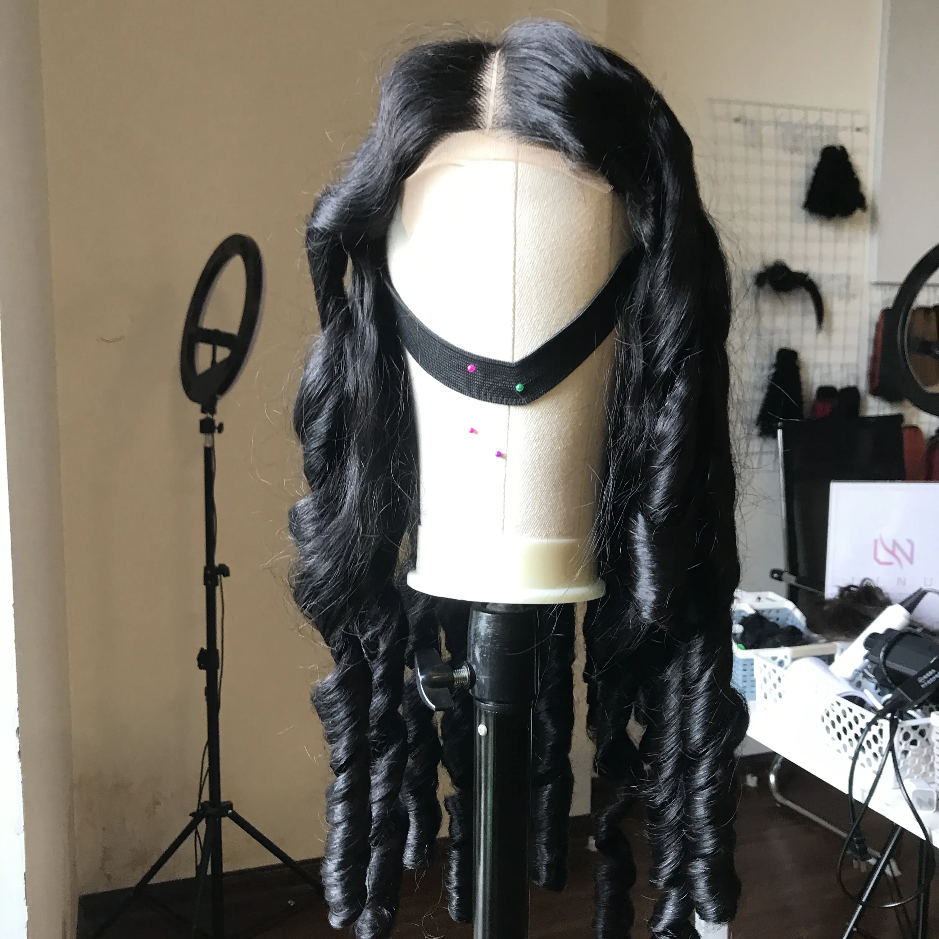 Wig Wig vendor grosir 4x4 5x5 13x4, Wig rambut manusia Virgin mentah, penutup renda HD transparan