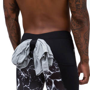 Custom <b>Men</b> Compression Leggings Elastic Waist Gym Running <b>Yoga</b> <b>Pants</b> Quick Dry Fitness Training Wear OEM Wholesale Sportswear - Product Image 4