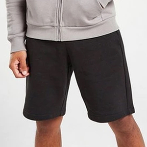 Ensemble sweat-shirt à capuche zippé et short pour homme, décontracté, été, polaire, 100% coton, tricoté, couleur unie, vêtements de sport - Product Image 3
