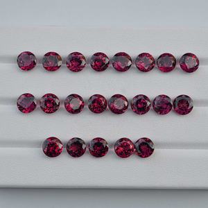 Piedra de granate umbalita rosa natural de calidad AAA de 6 mm, facetada, corte brillante redondo, sin tratar, gema suelta al mejor precio asequible. - Product Image 1