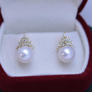 Freshwater Large 11-12mm S925 <b>Silver</b> Ear Buckle <b>Earrings</b> Simple Design with White Purple Strong Light Round <b>Pearls</b> Fine Studs - Product Image 5