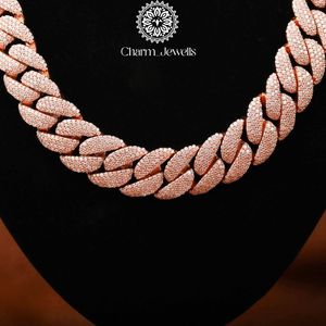 สร้อยคอ Charm Jewells แบบ unisex ประดับเพชรโมอิสซาไนต์ทรงกลมเจียระไนแบบ Brilliant Cut ดีไซน์เรขาคณิต ชุบทอง 14K เงินแท้ 925 รับรองโดย IGI สไตล์ฮิป - Product Image 6
